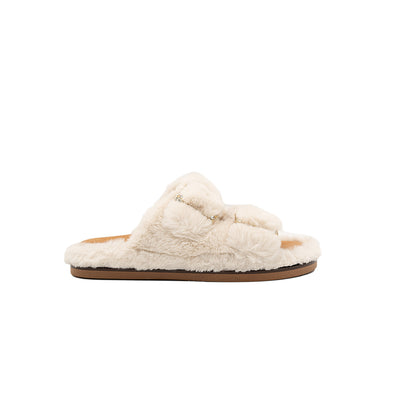 Greta - Ivory | Sandali in Eco Fur