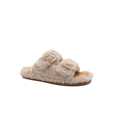 Greta - Greyge | Sandali in Eco Fur