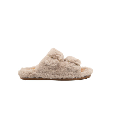 Greta - Greyge | Sandali in Eco Fur