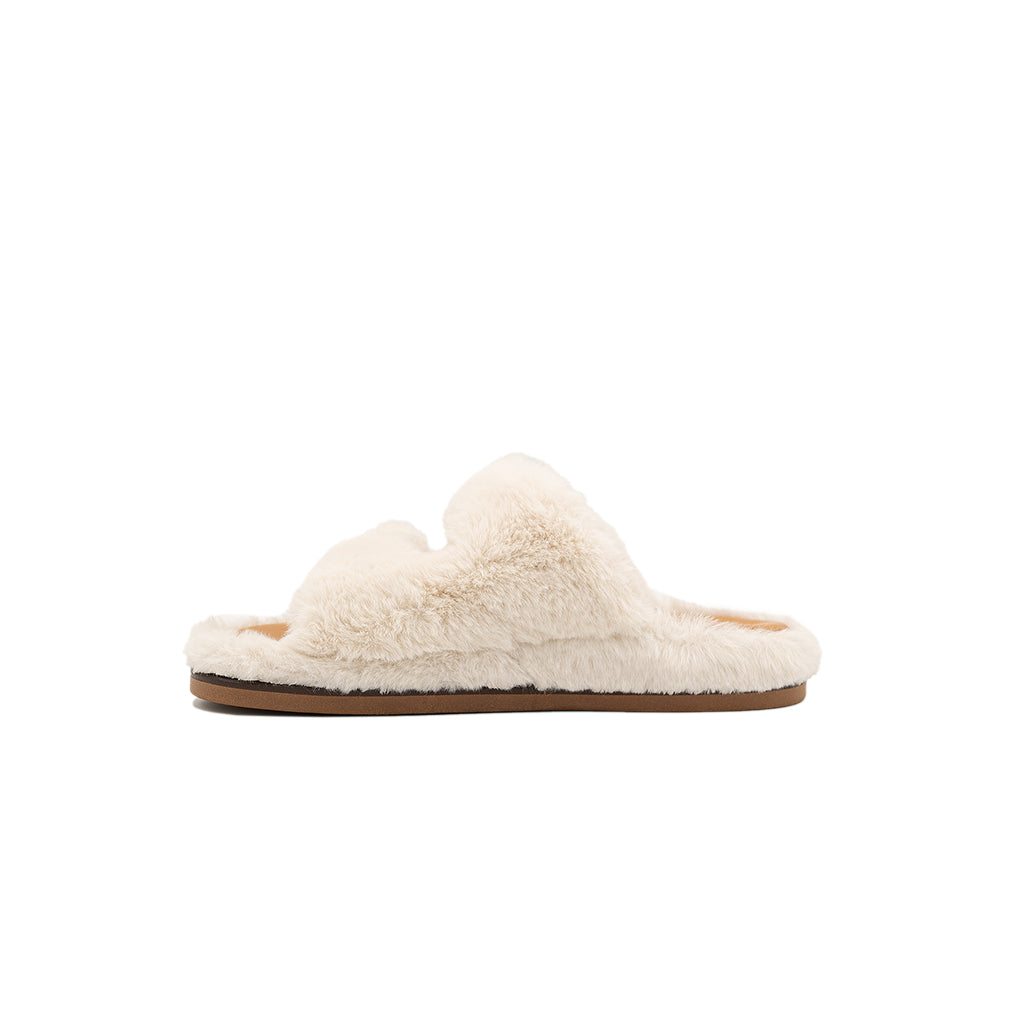 Greta - Ivory | Sandali in Eco Fur