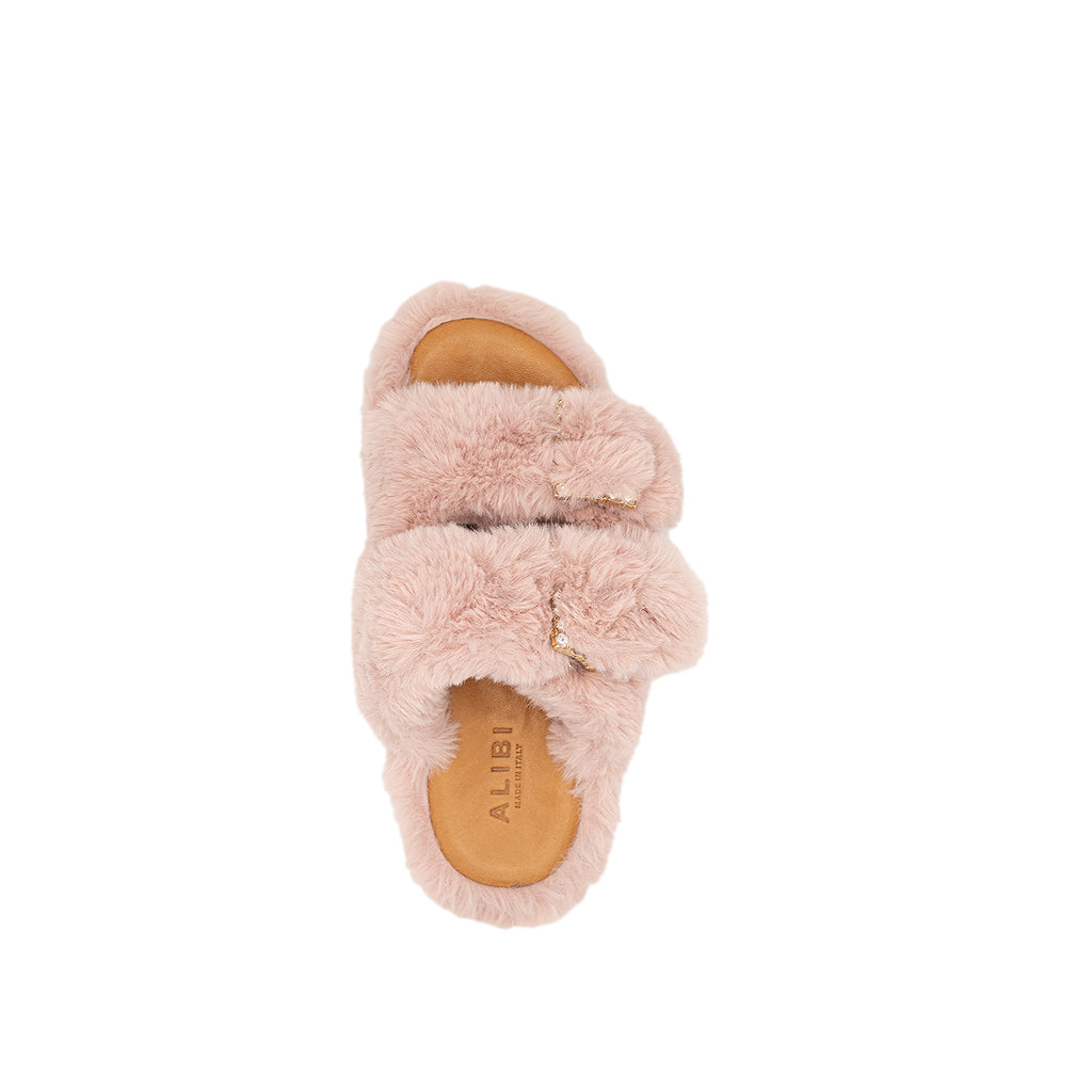 Greta - Pink | Sandali in Eco Fur