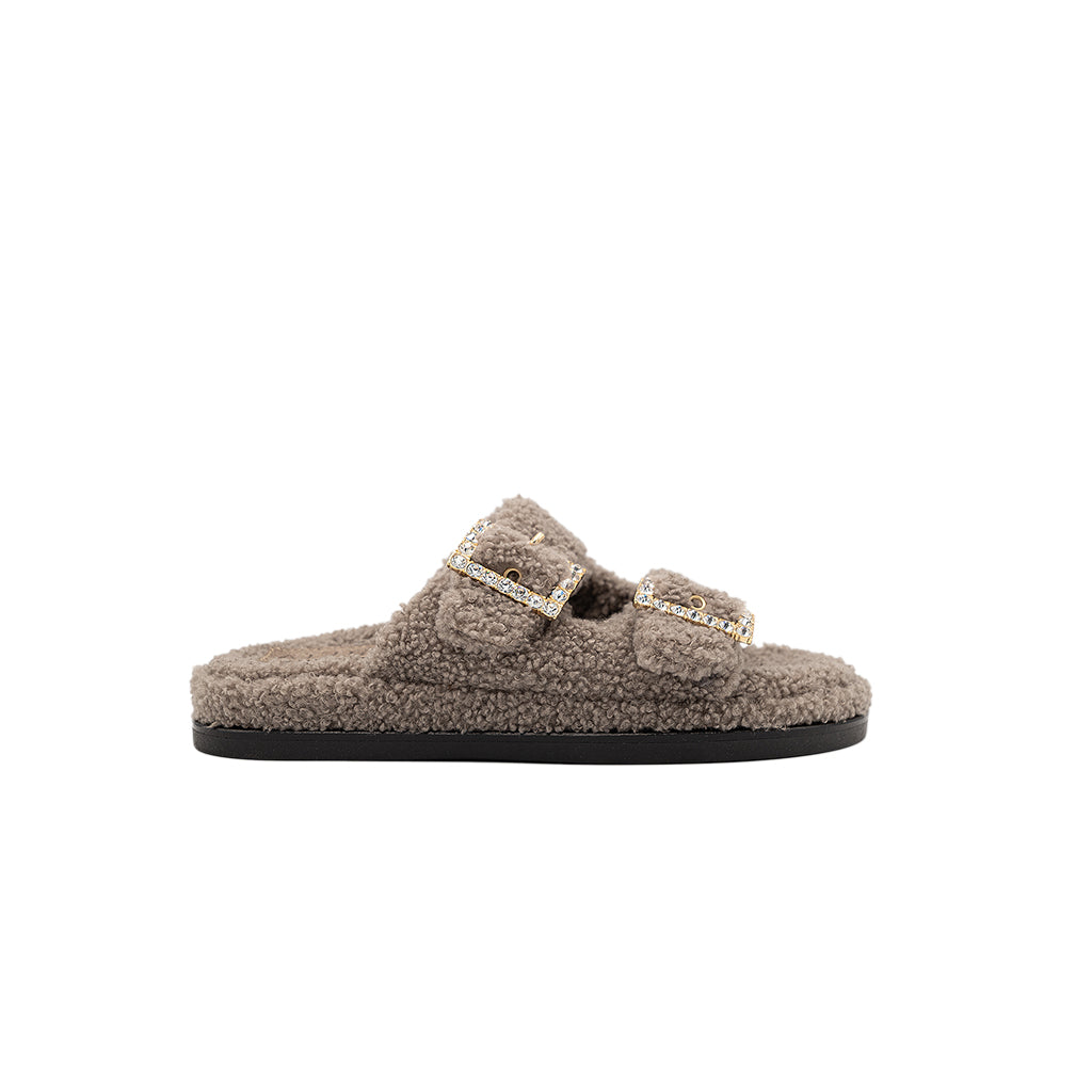 Greta - Grey | Sandali in Teddy