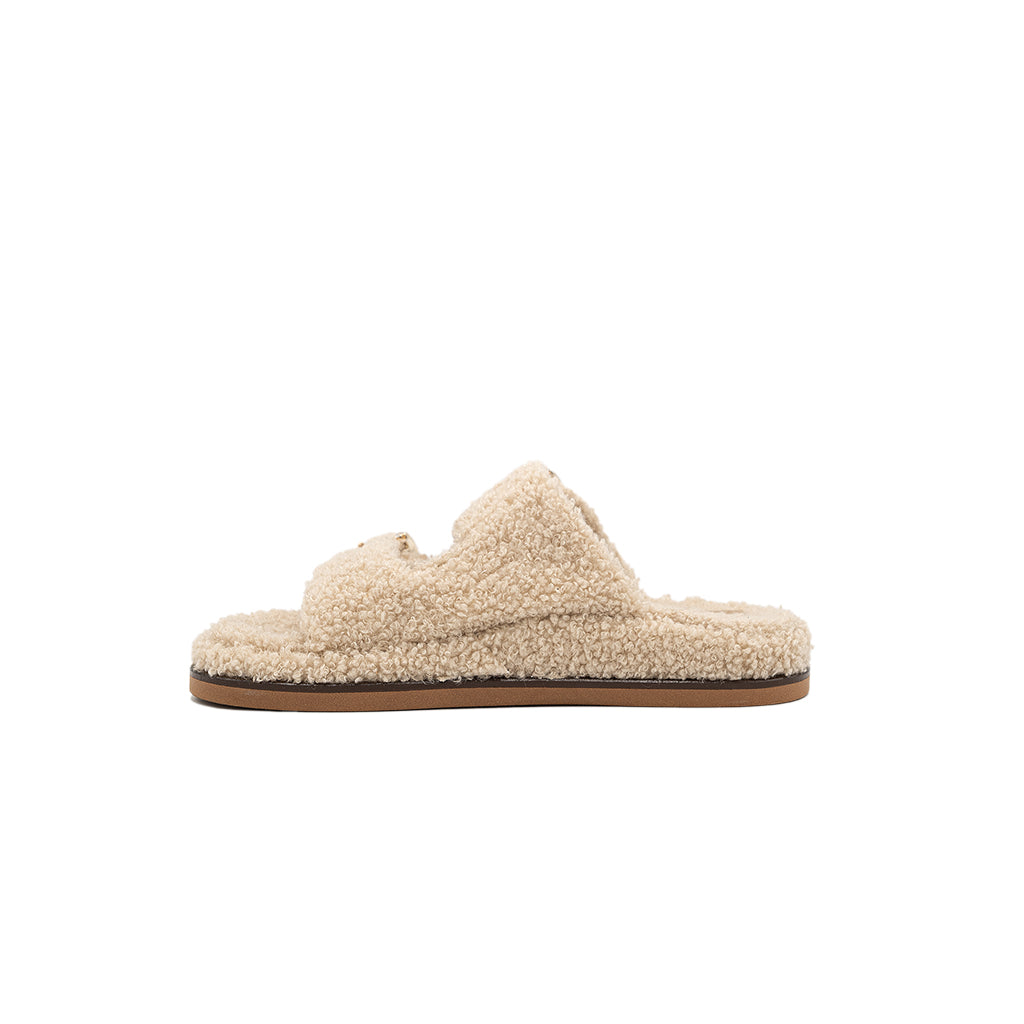 Greta - Ivory | Sandali in Teddy