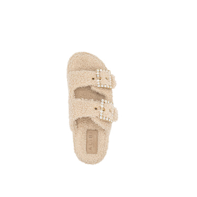 Greta - Ivory | Sandali in Teddy