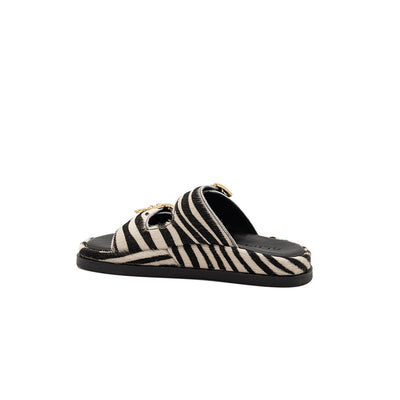 Greta - Zebra | Sandalias en Piel de Becerro