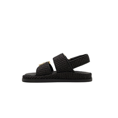 Maya - Black | Sandali in Rafia