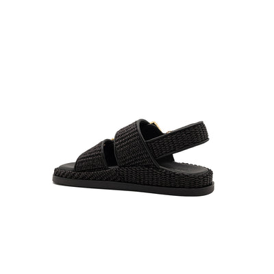 Maya - Black | Sandali in Rafia