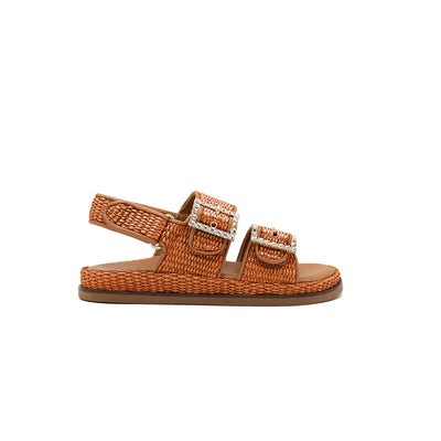Maya - Brick | Sandali in Rafia