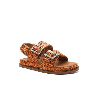 Maya - Brick | Sandali in Rafia