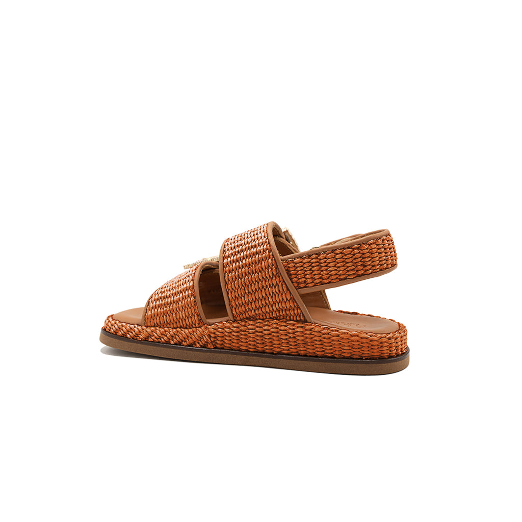 Maya - Brick | Sandali in Rafia