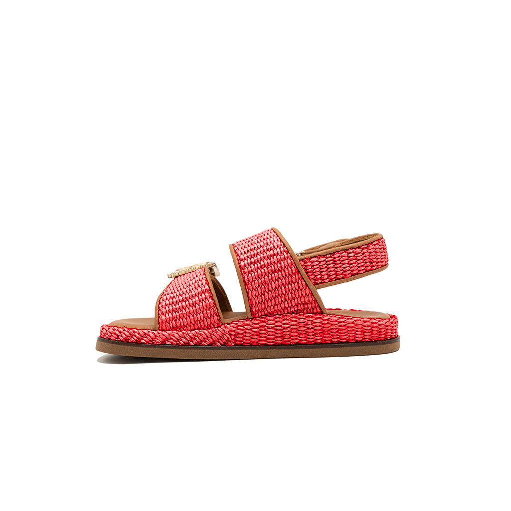 Maya - Coral | Sandali in Rafia