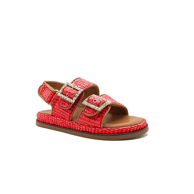 Maya - Coral | Sandali in Rafia