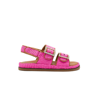 Maya - Fucsia | Sandali in Rafia