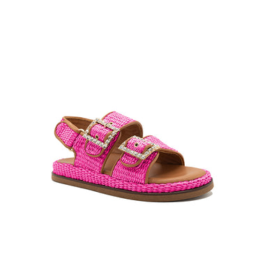 Maya - Fucsia | Sandali in Rafia