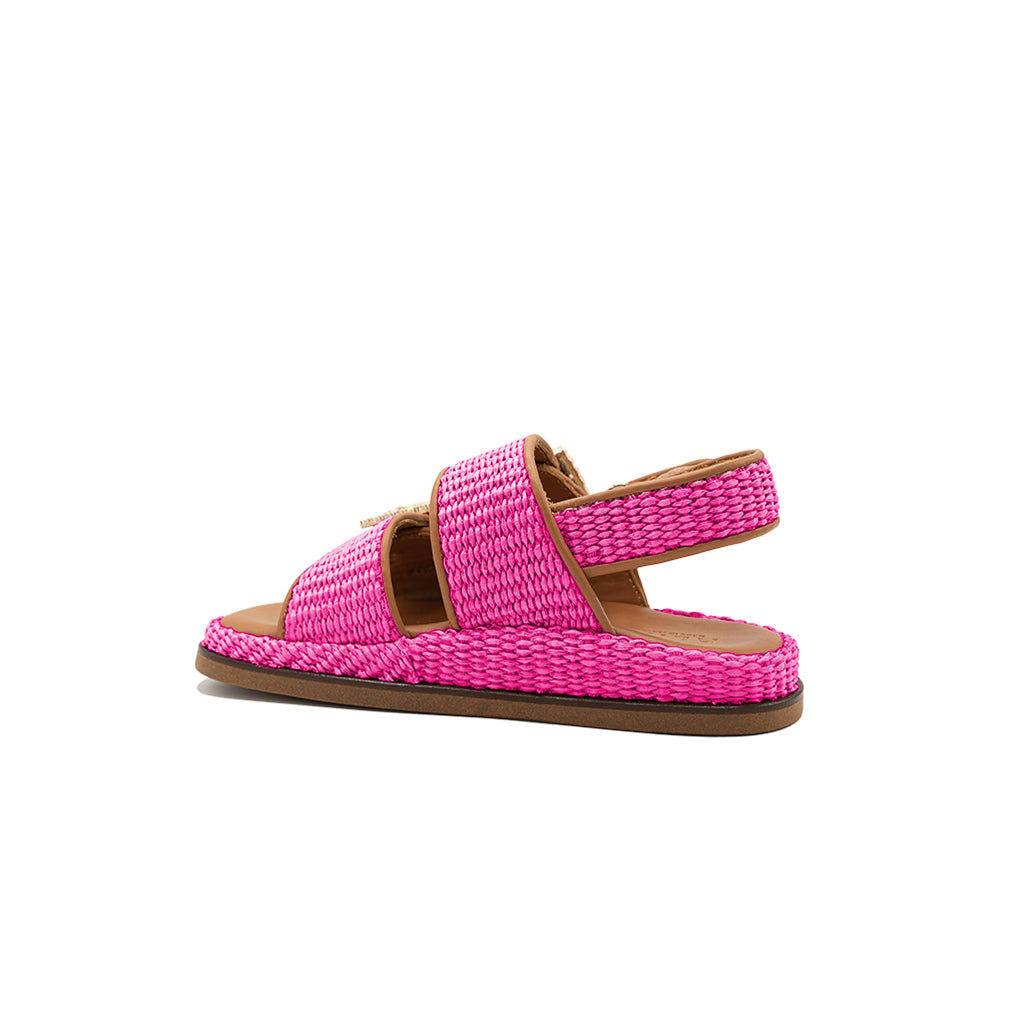 Maya - Fucsia | Sandali in Rafia