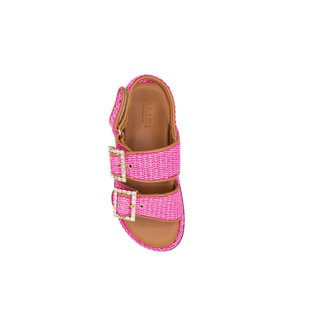 Maya - Fucsia | Sandali in Rafia