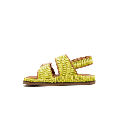 Maya - Lime | Sandali in Rafia