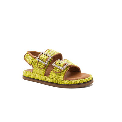 Maya - Lime | Sandali in Rafia