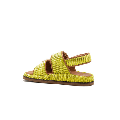 Maya - Lime | Sandali in Rafia