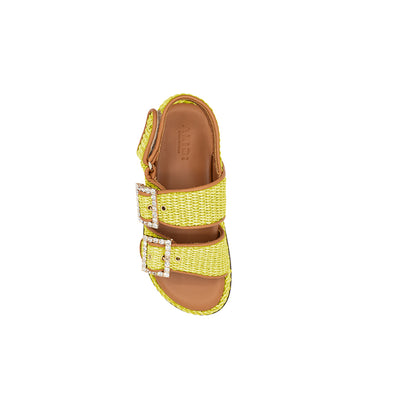 Maya - Lime | Sandali in Rafia