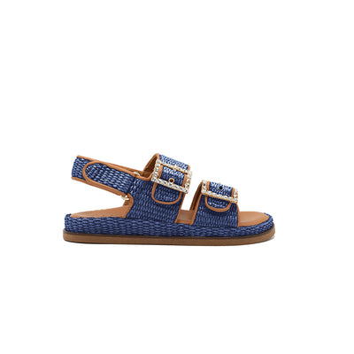 Maya - Navy | Sandali in Rafia