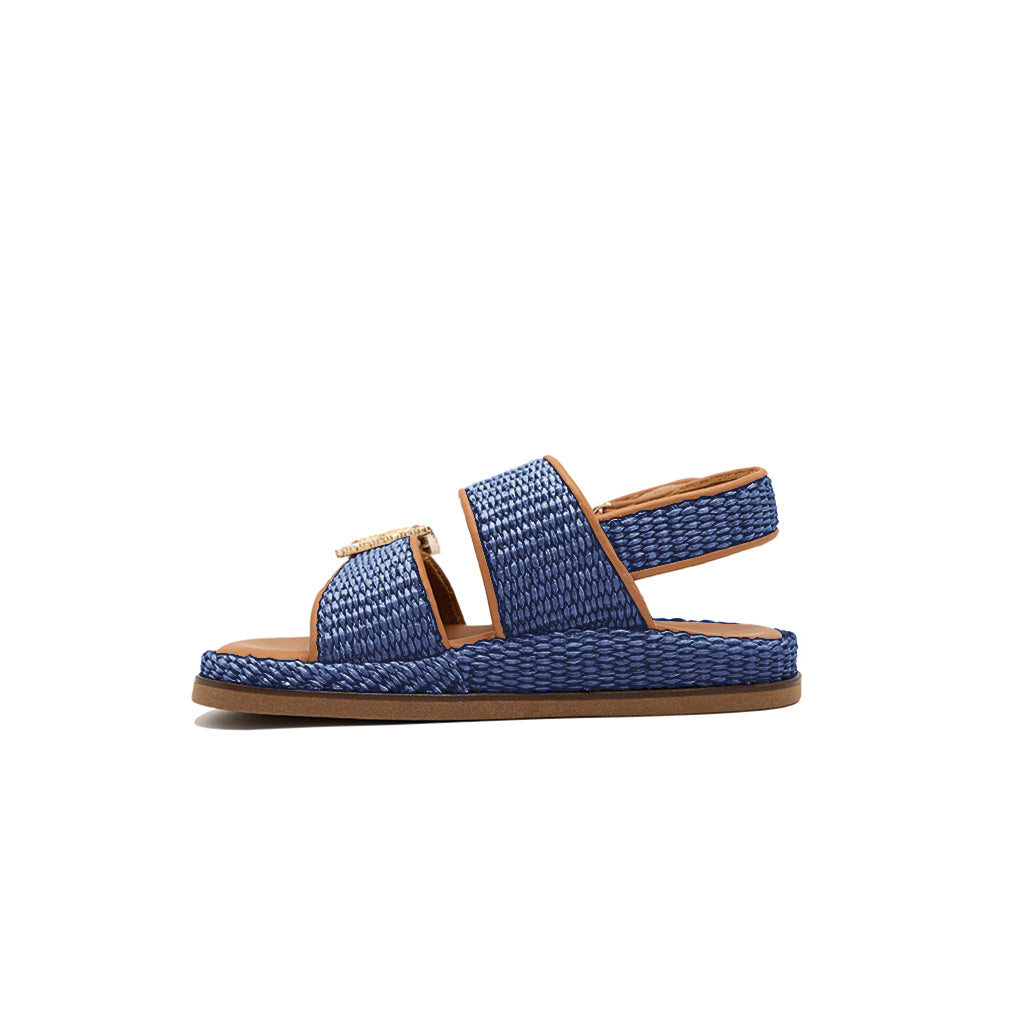 Maya - Navy | Sandali in Rafia