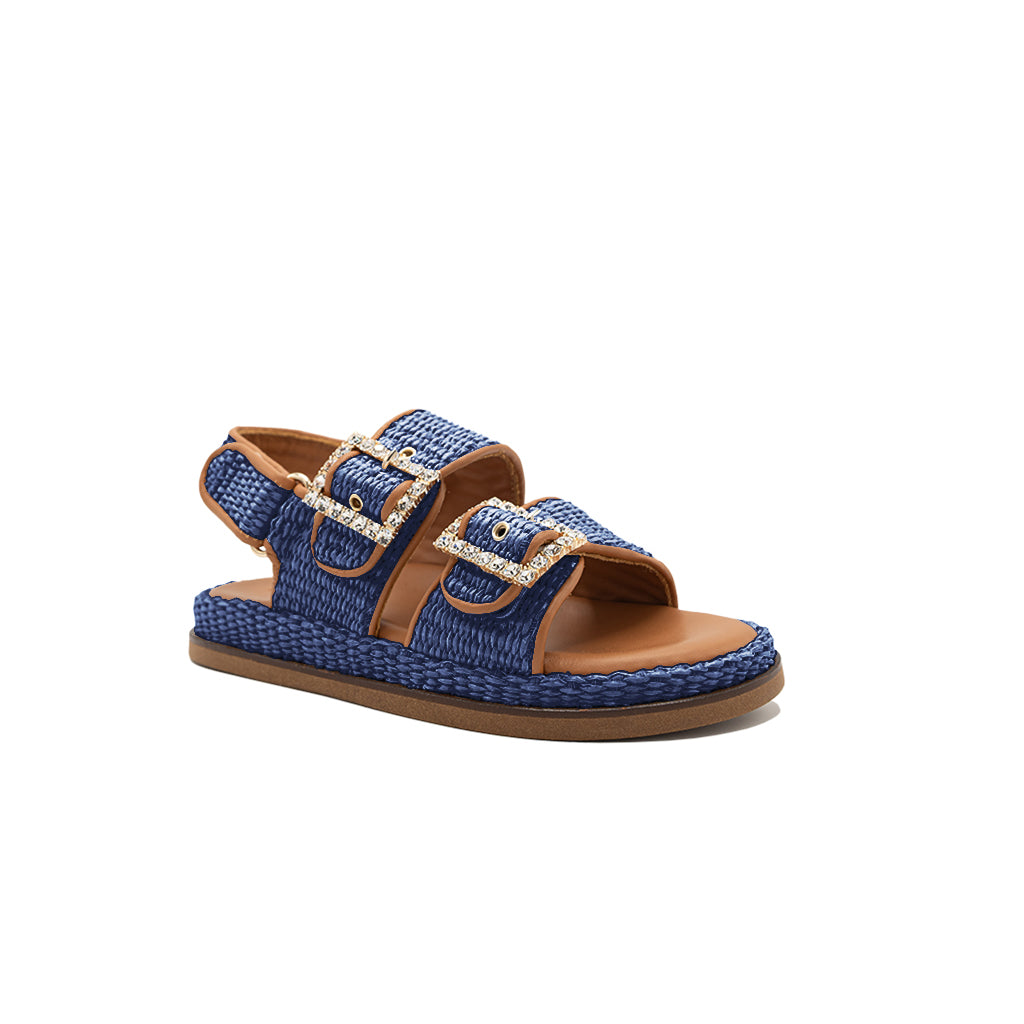 Maya - Navy | Sandali in Rafia