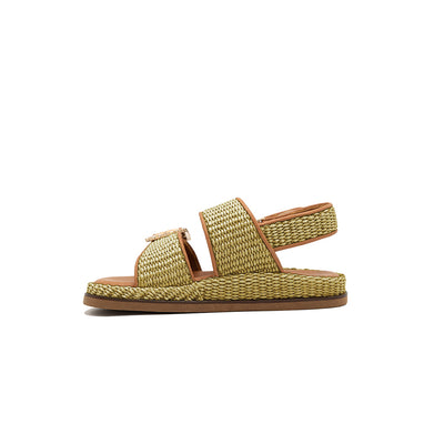 Maya - Olive | Sandali in Rafia