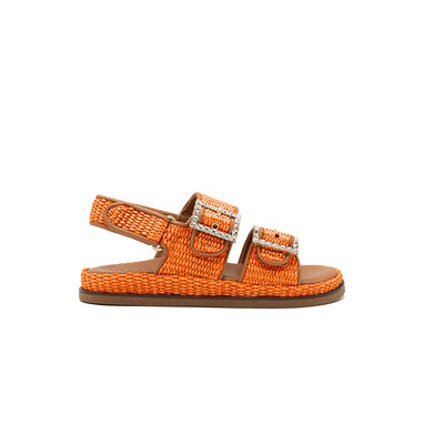 Maya - Orange | Sandali in Rafia