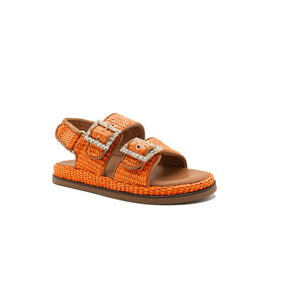 Maya - Orange | Sandali in Rafia