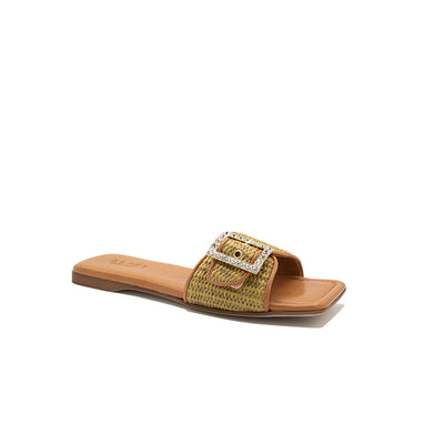 Mille - Olives | Chaussons en raphia