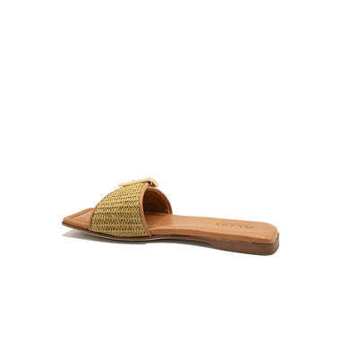Mille - Olives | Chaussons en raphia