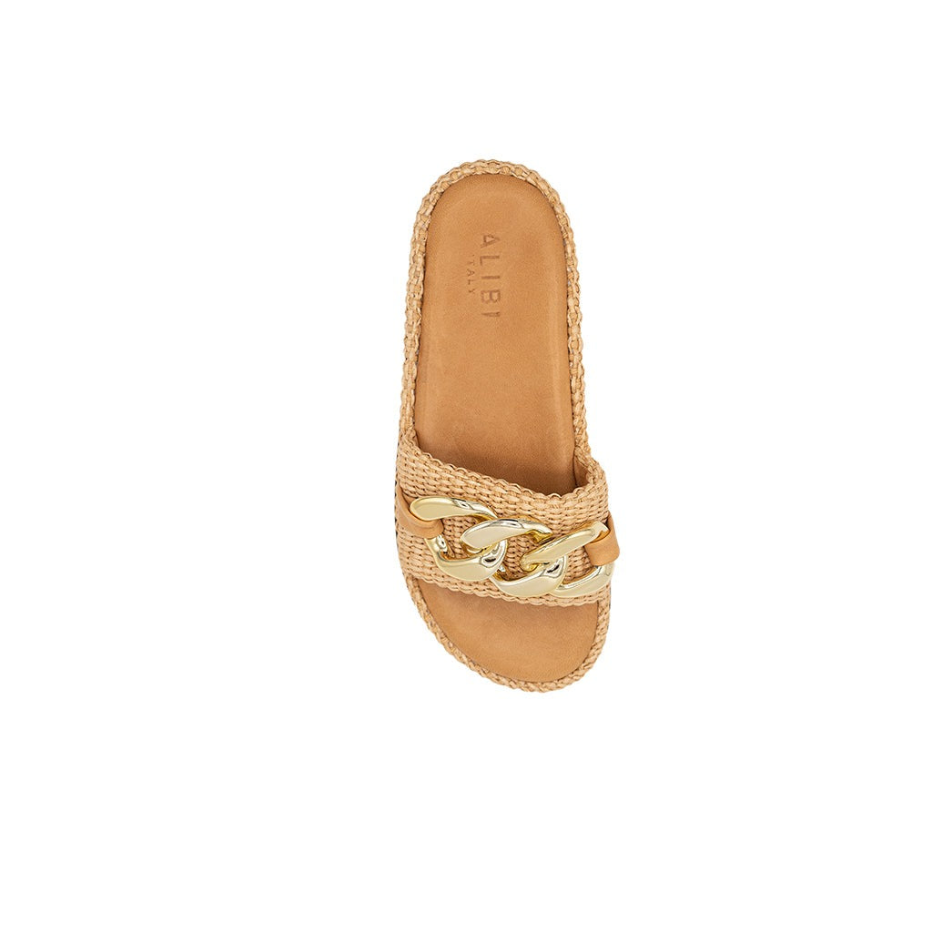 Nancy - Beige | Sandalias de Rafia