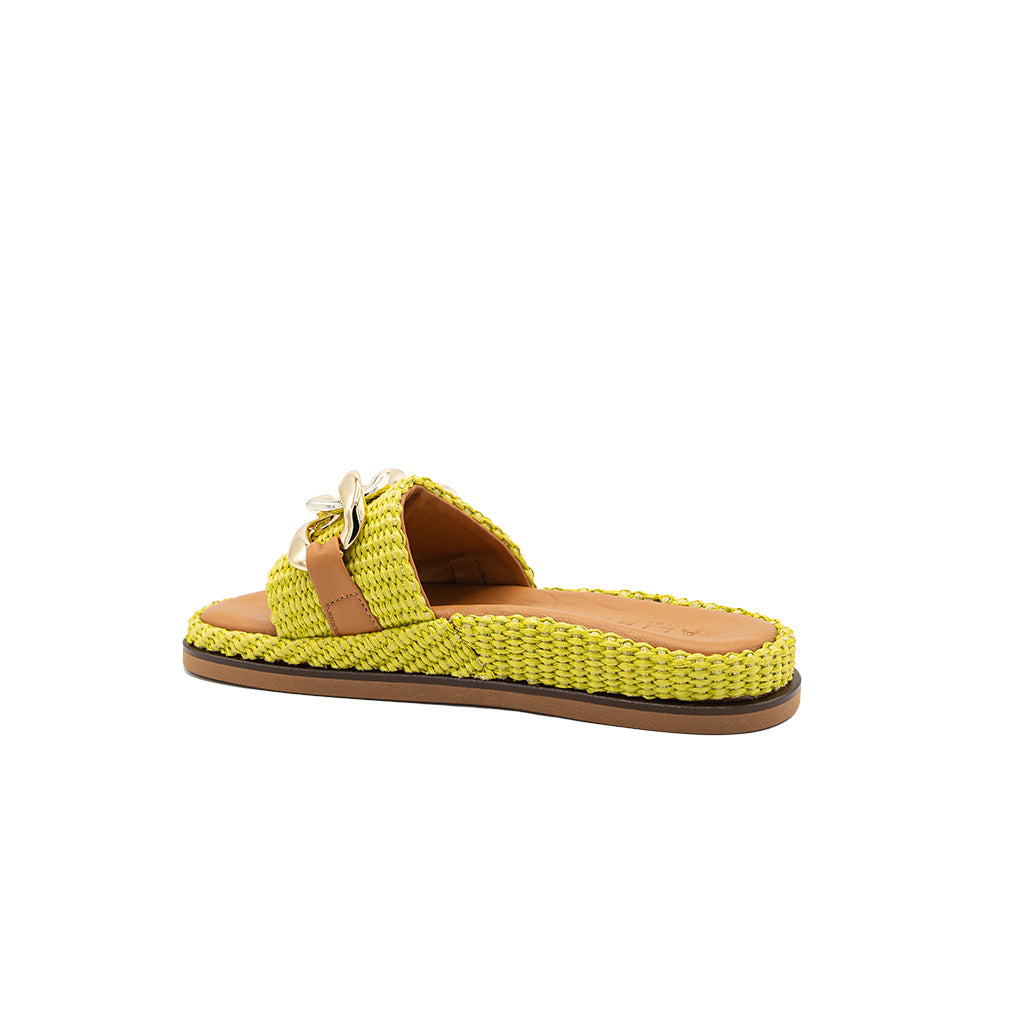 Nancy - Lime | Sandali in Rafia