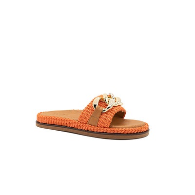 Nancy - Orange | Sandalias de Rafia