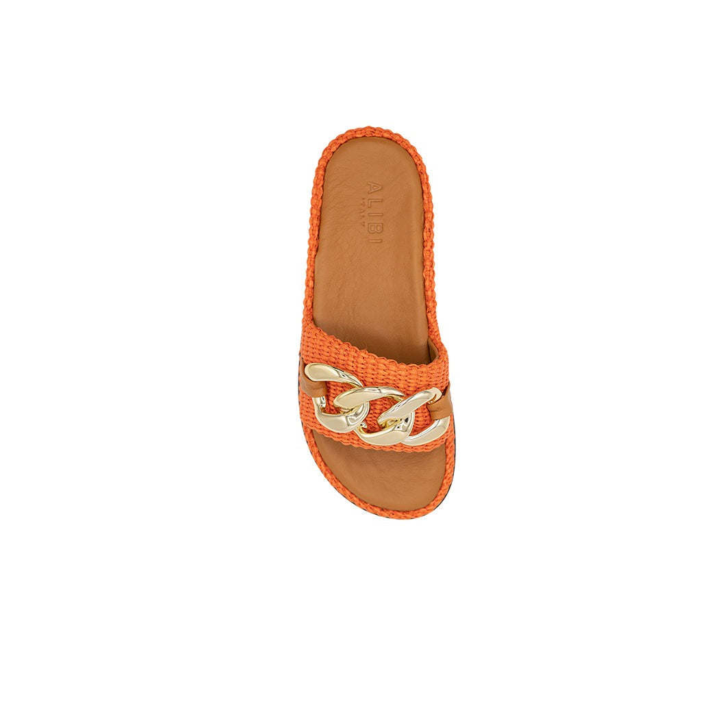 Nancy - Orange | Sandali in Rafia