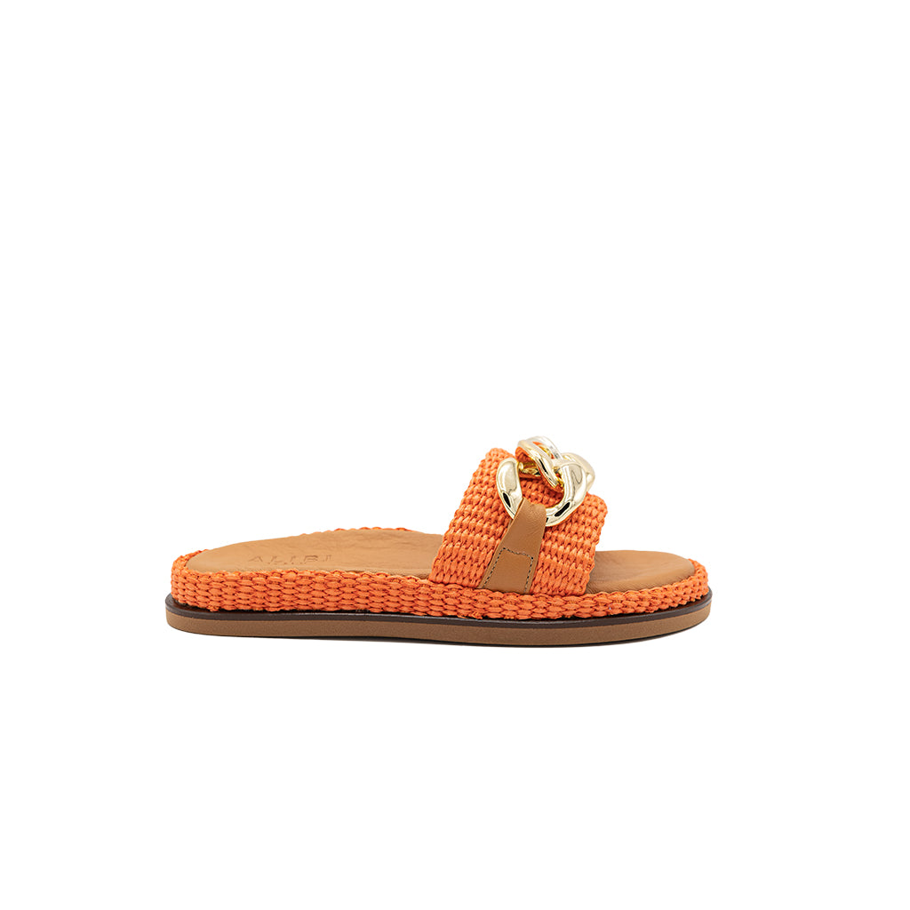 Nancy - Orange | Sandali in Rafia