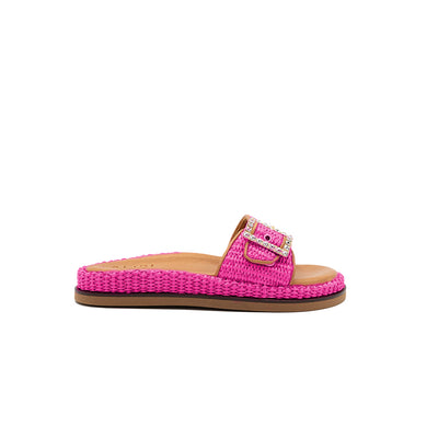 Nina - Fucsia | Sandalias en Rafia