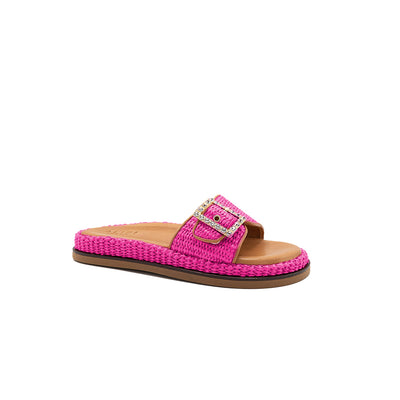 Nina - Fucsia | Sandalias en Rafia