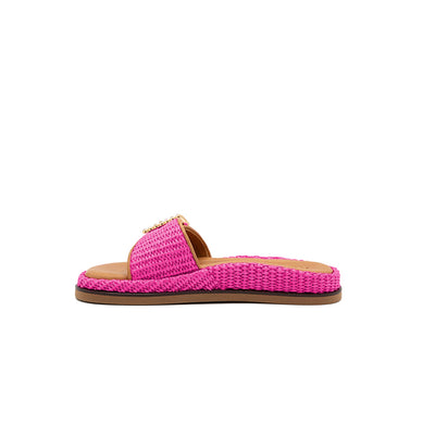 Nina - Fucsia | Sandalias en Rafia