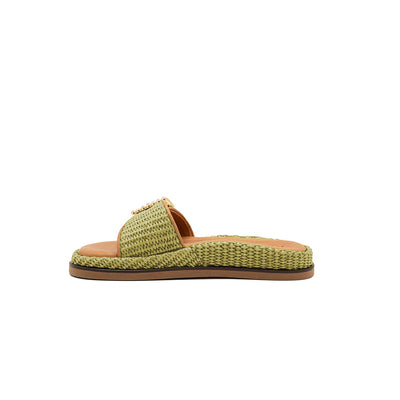 Nina - Olive | Sandalias en Rafia