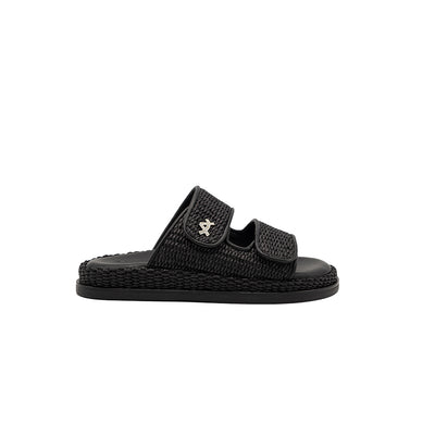 Penny - Noir | Sandales en raphia