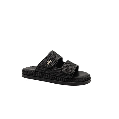 Penny - Noir | Sandales en raphia