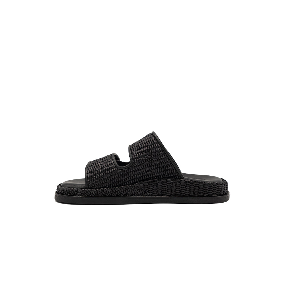 Penny - Noir | Sandales en raphia