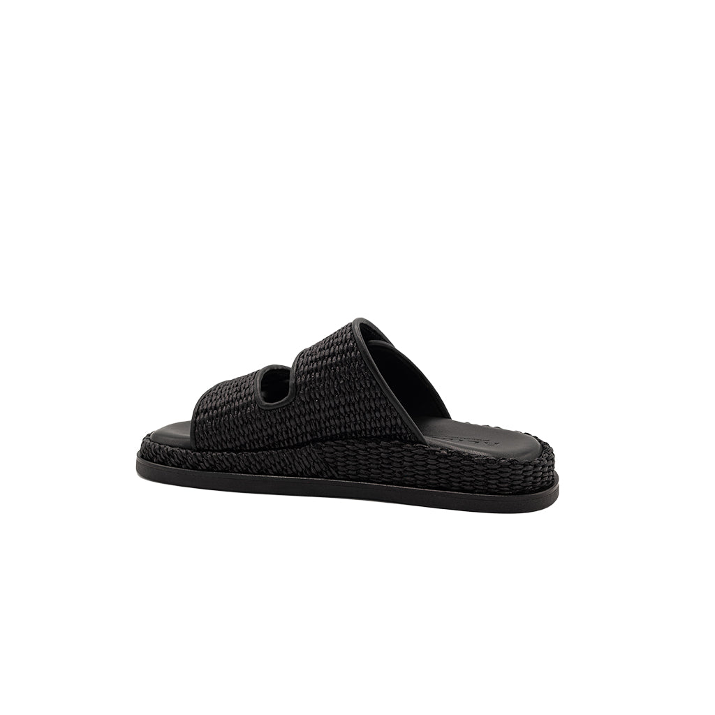Penny - Noir | Sandales en raphia