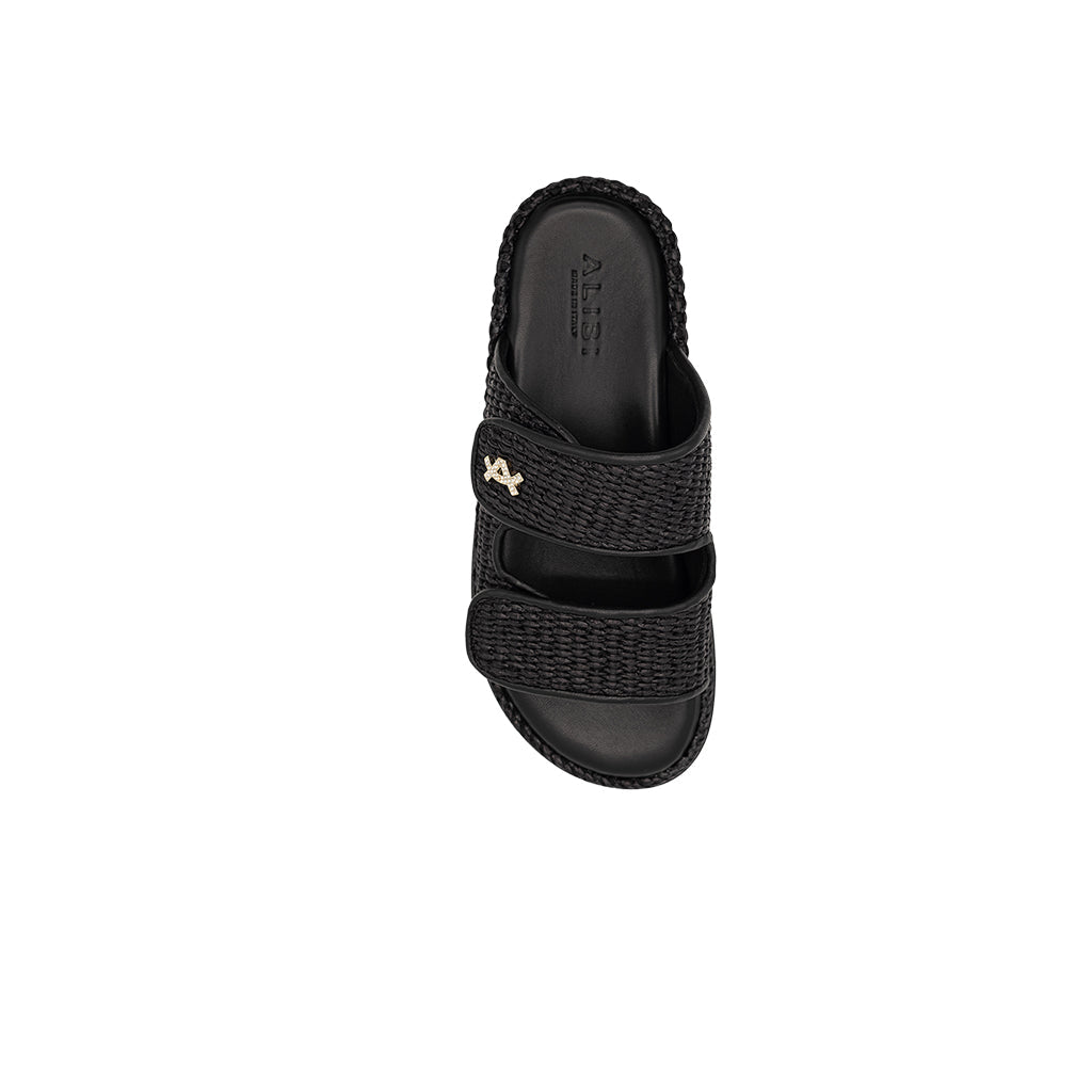 Penny - Noir | Sandales en raphia