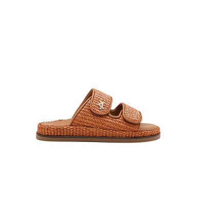 Penny - Brique | Sandales en raphia