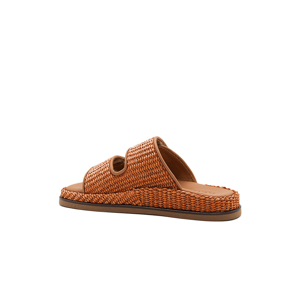 Penny - Brique | Sandales en raphia