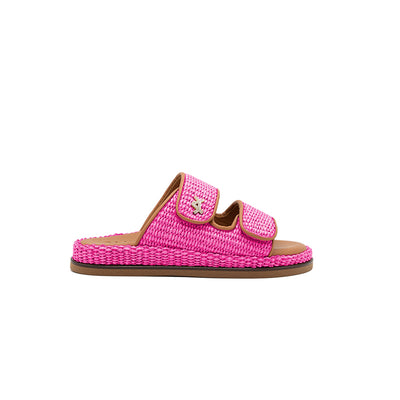 Penny - Fuchsia | Sandales en raphia