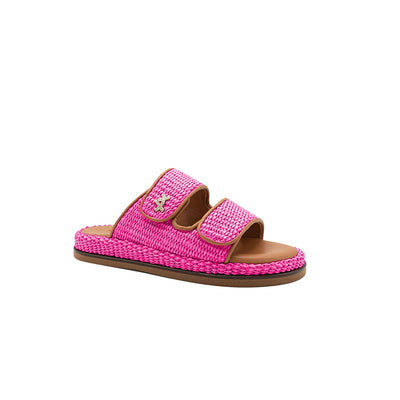 Penny - Fuchsia | Sandales en raphia